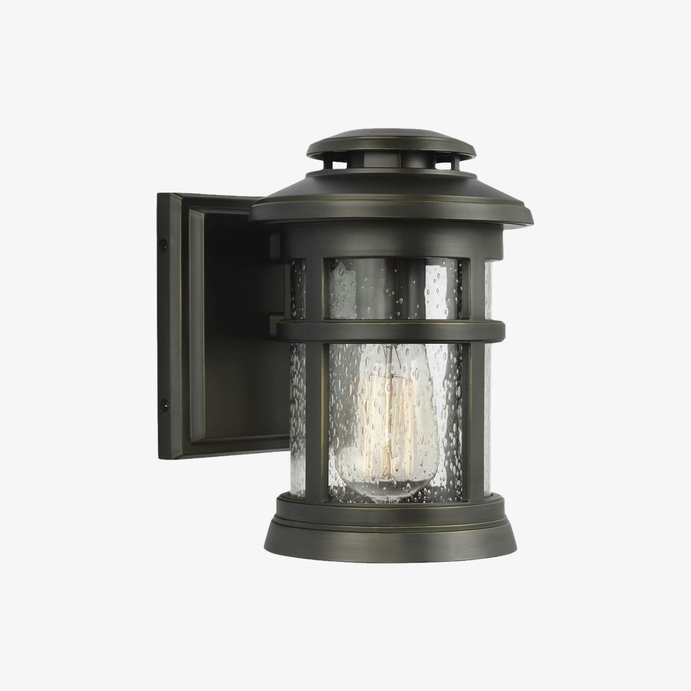 Newport 1 Light Wall Lantern - Antique Bronze by Elstead Lighting