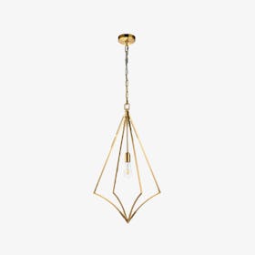 Nico 1 Light Pendant - Burnished Brass