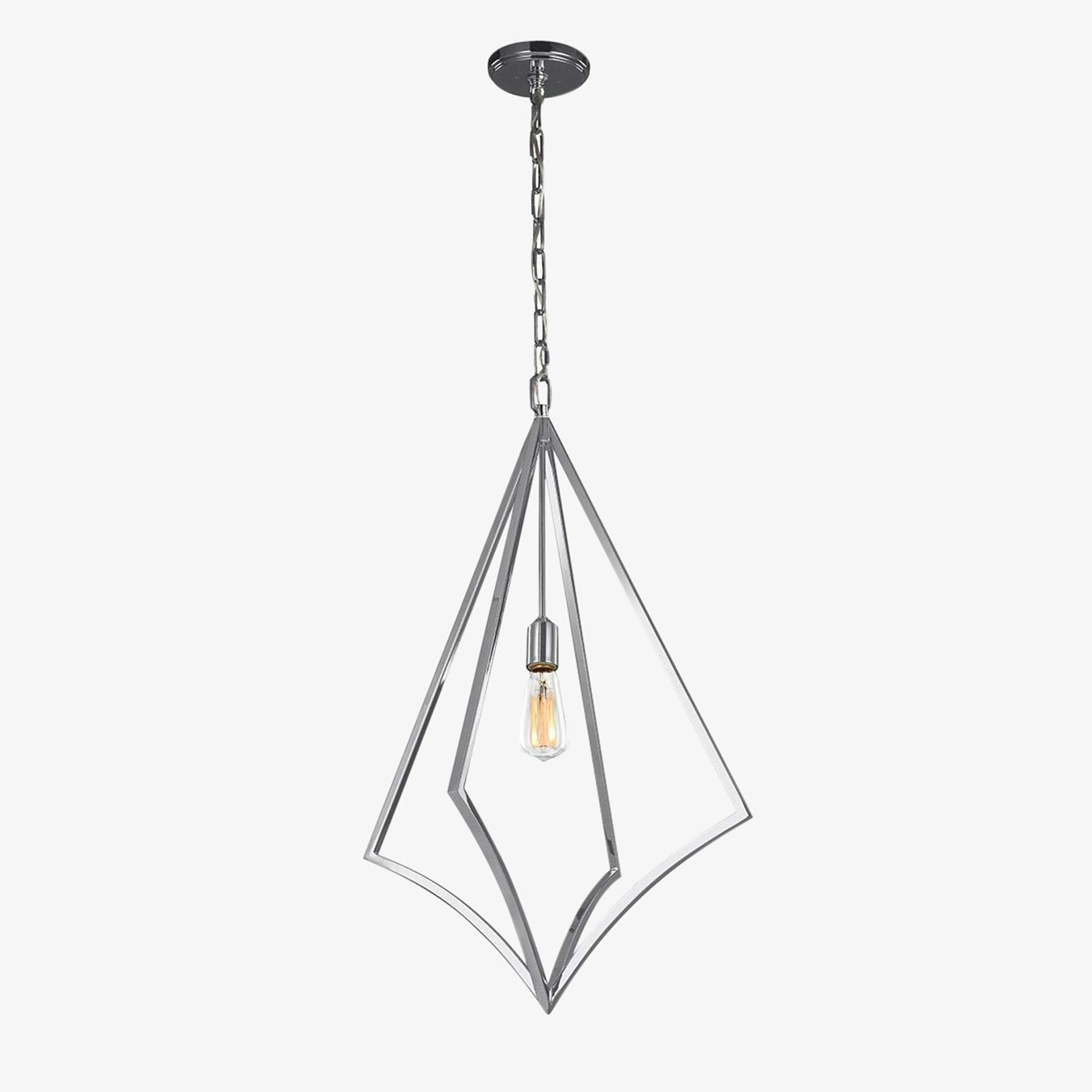 Nico 1 Light Pendant - Polished Chrome by Elstead Lighting