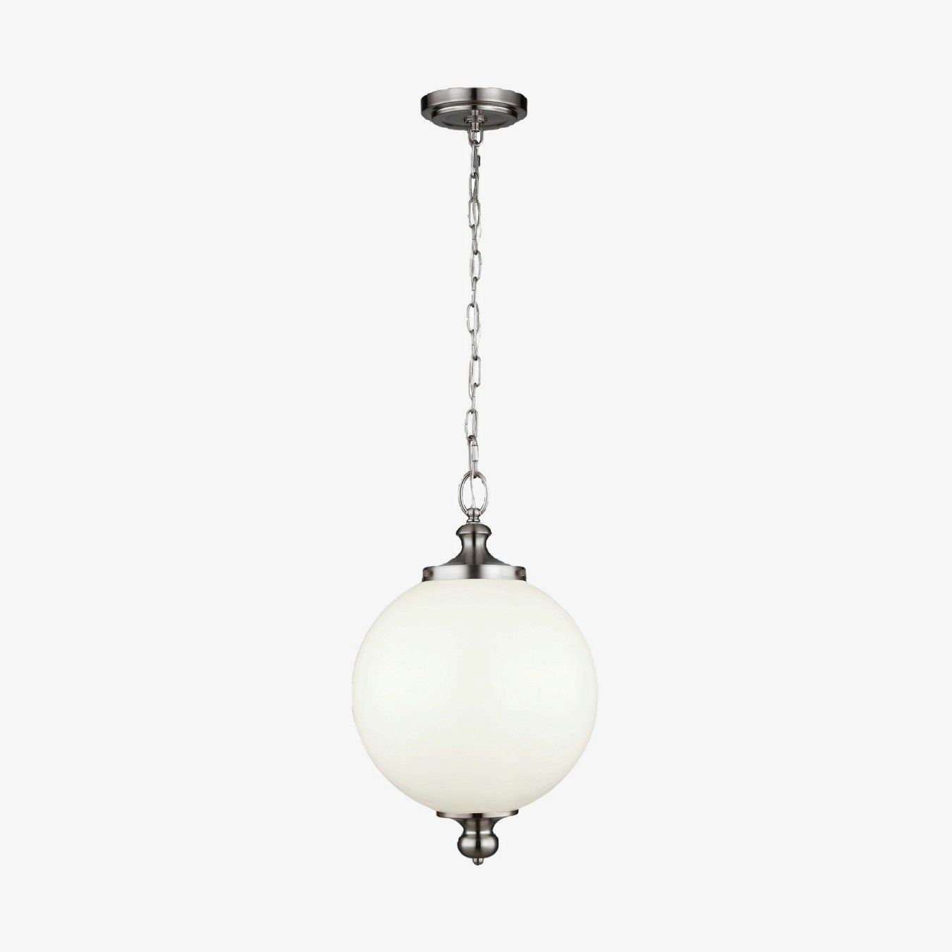 Parkman 1 Light Pendant - Brushed Steel by Elstead Lighting