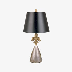 Rodrigue 1 Light Table Lamp - Silver & Gold Leaf