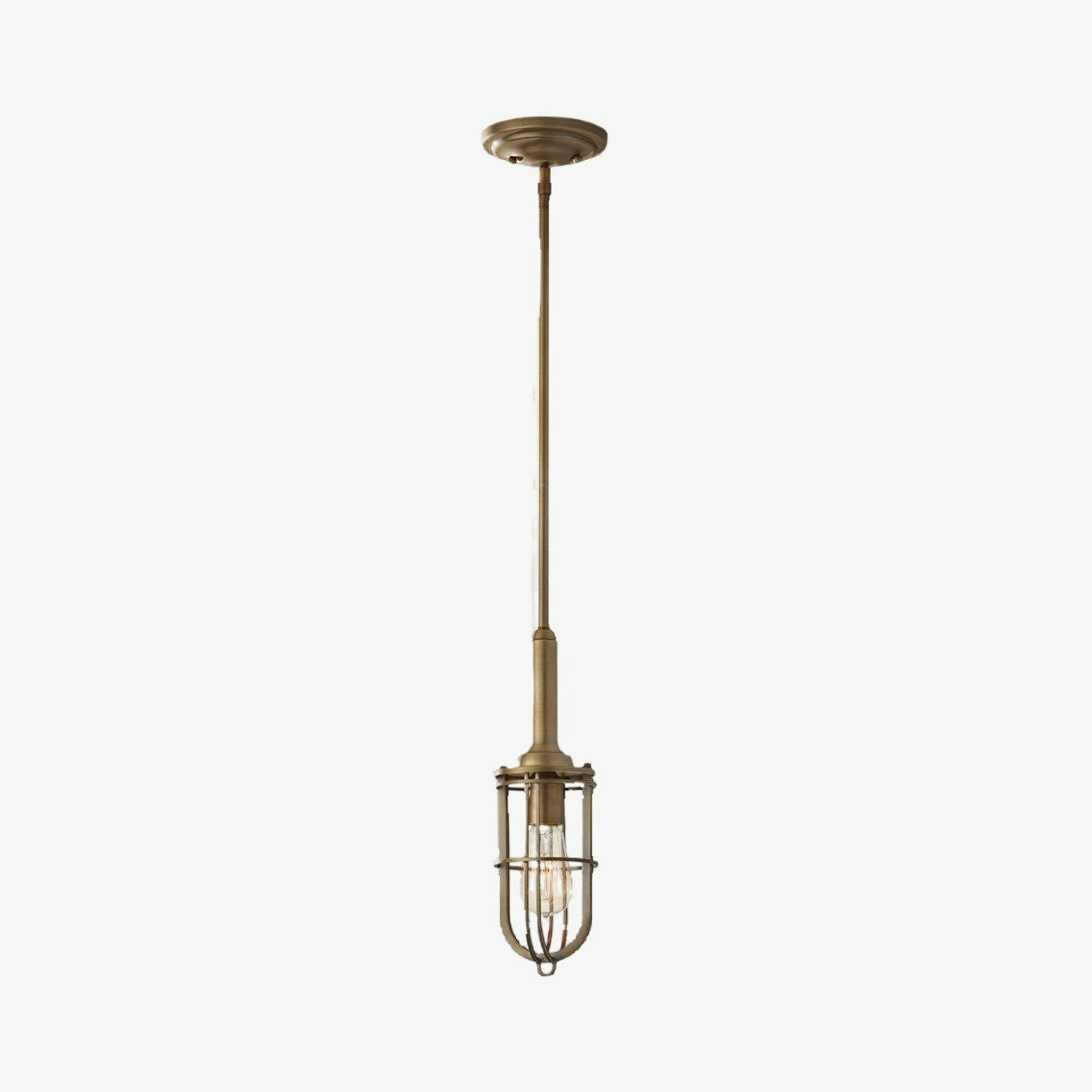Urban Renewal 1 Light Mini Pendant - Dark Antique Brass by Elstead Lighting