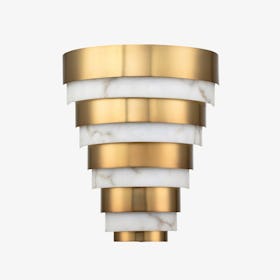 Echelon LED Wall Light - Heritage Brass