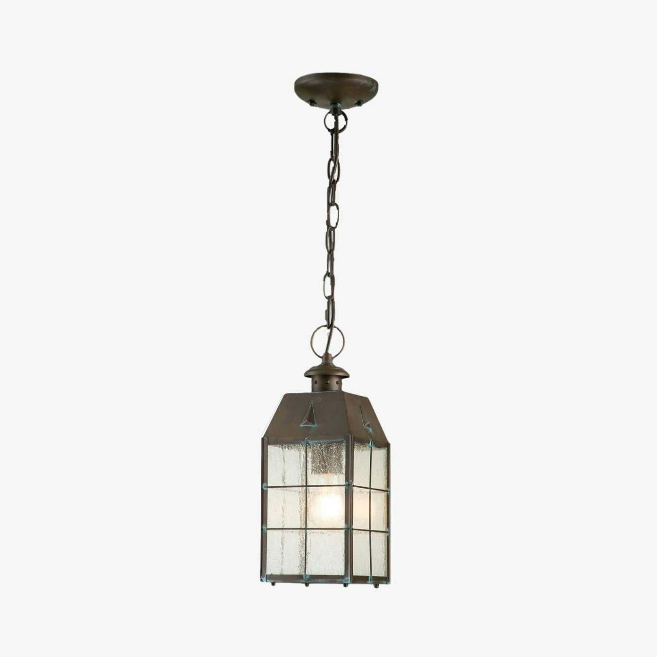 Nantucket 1-Light Chain Lantern - Aged Brass by Elstead Lighting