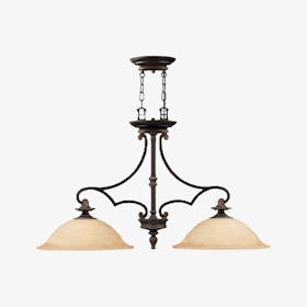 Plymouth 2-Light Chandelier - Olde Bronze