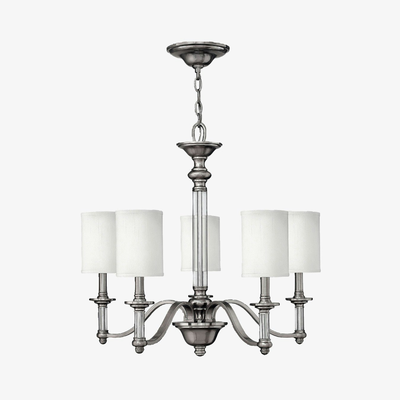 Sussex 5-Light Chandelier - Brushed Nickel by Elstead Lighting