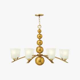 Zelda 8-Light Chandelier - Vintage Brass