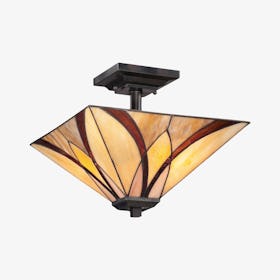 Asheville 2 Light Semi-Flush - Valiant Bronze