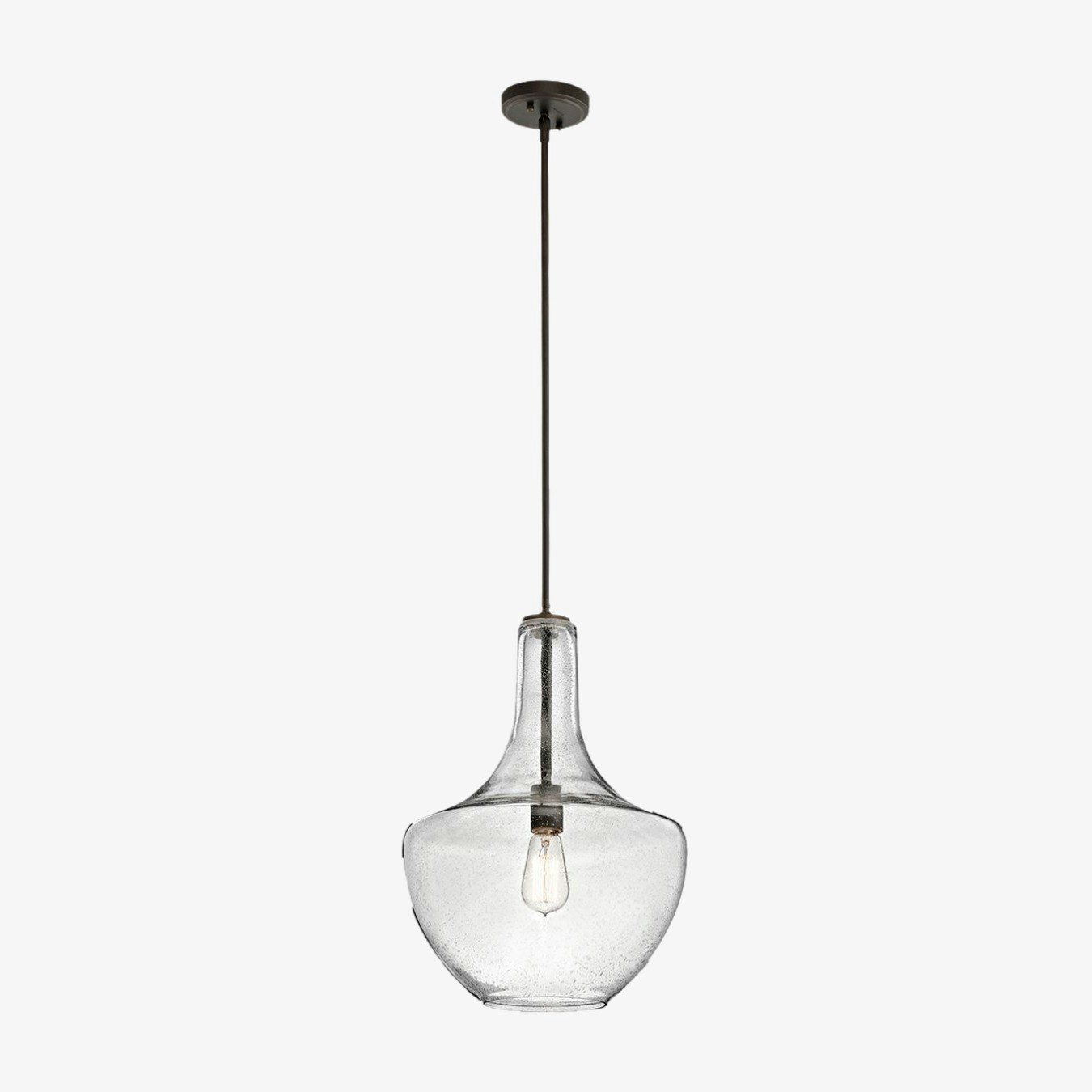 Everly 1 Light Pendant - Olde Bronze by Elstead Lighting