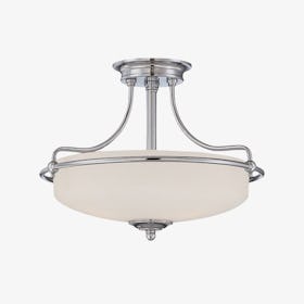 Griffin 3 Light Semi-Flush Light - Antique Nickel