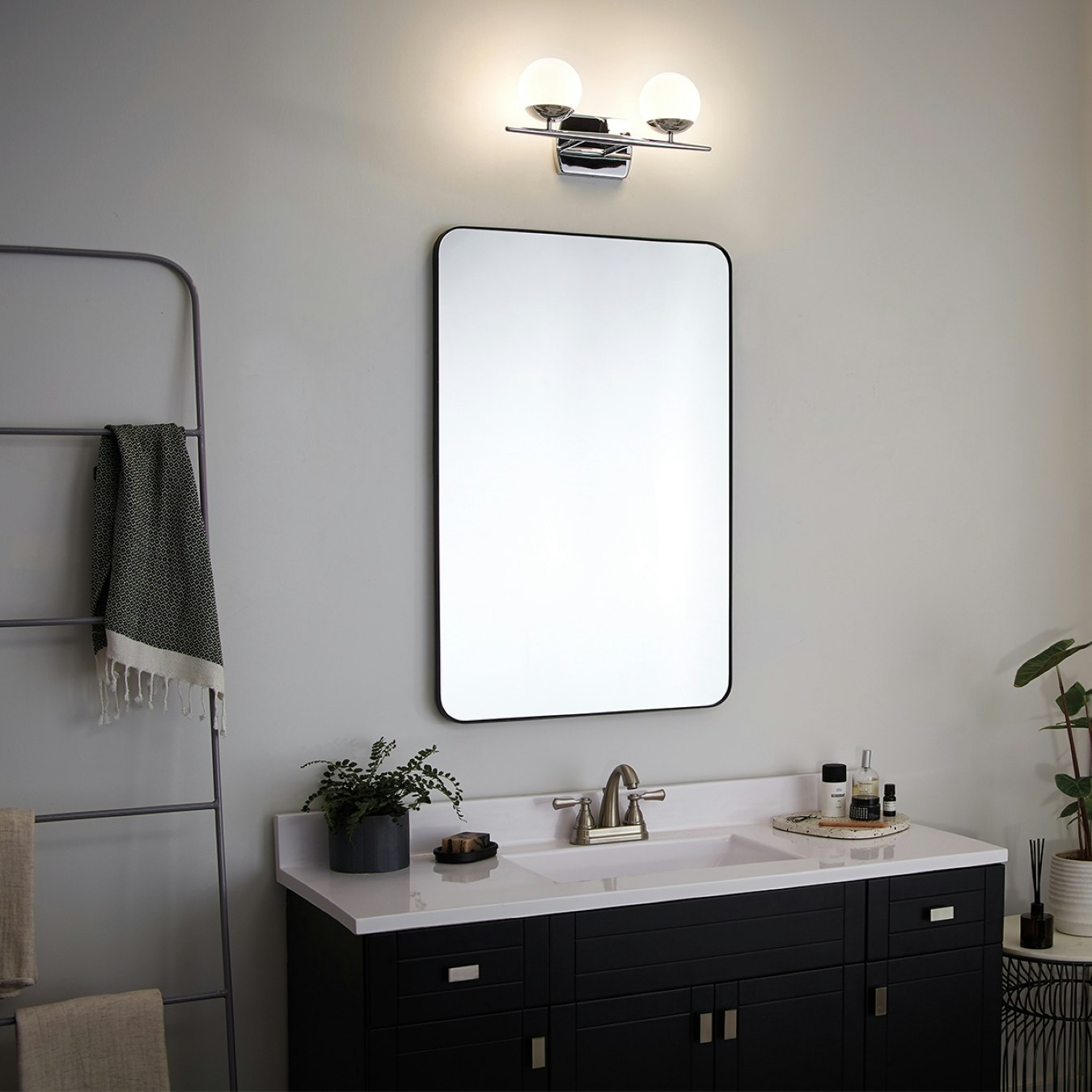 Jasper 2 Light Wall Light - Polished Chrome by Elstead Lighting