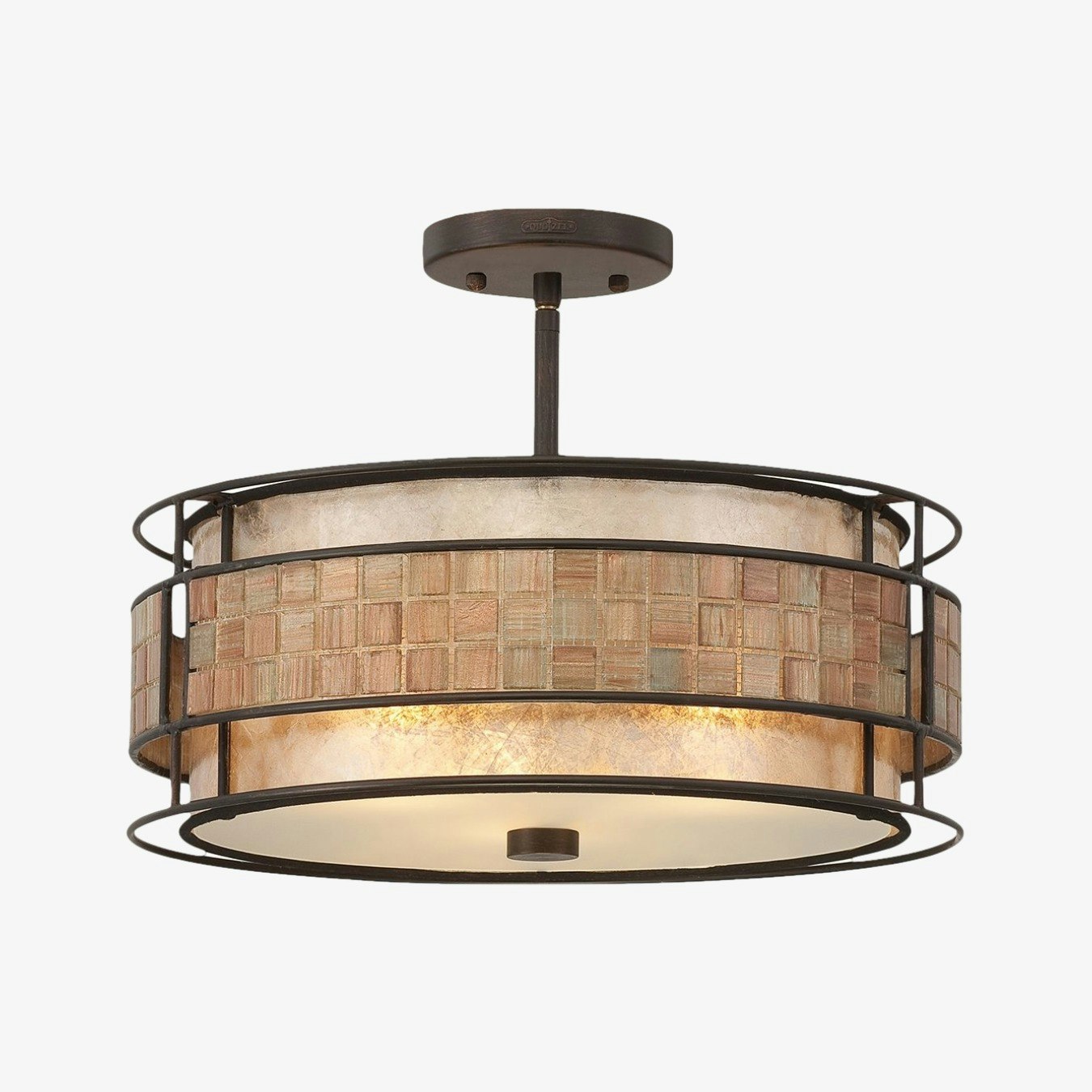 Laguna 3 Light Semi-Flush Light - Renaissance Copper by Elstead Lighting