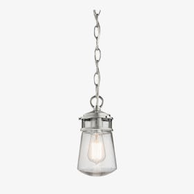 Lyndon 1 Light Chain Lantern - Brushed Aluminium - Brushed Aluminum