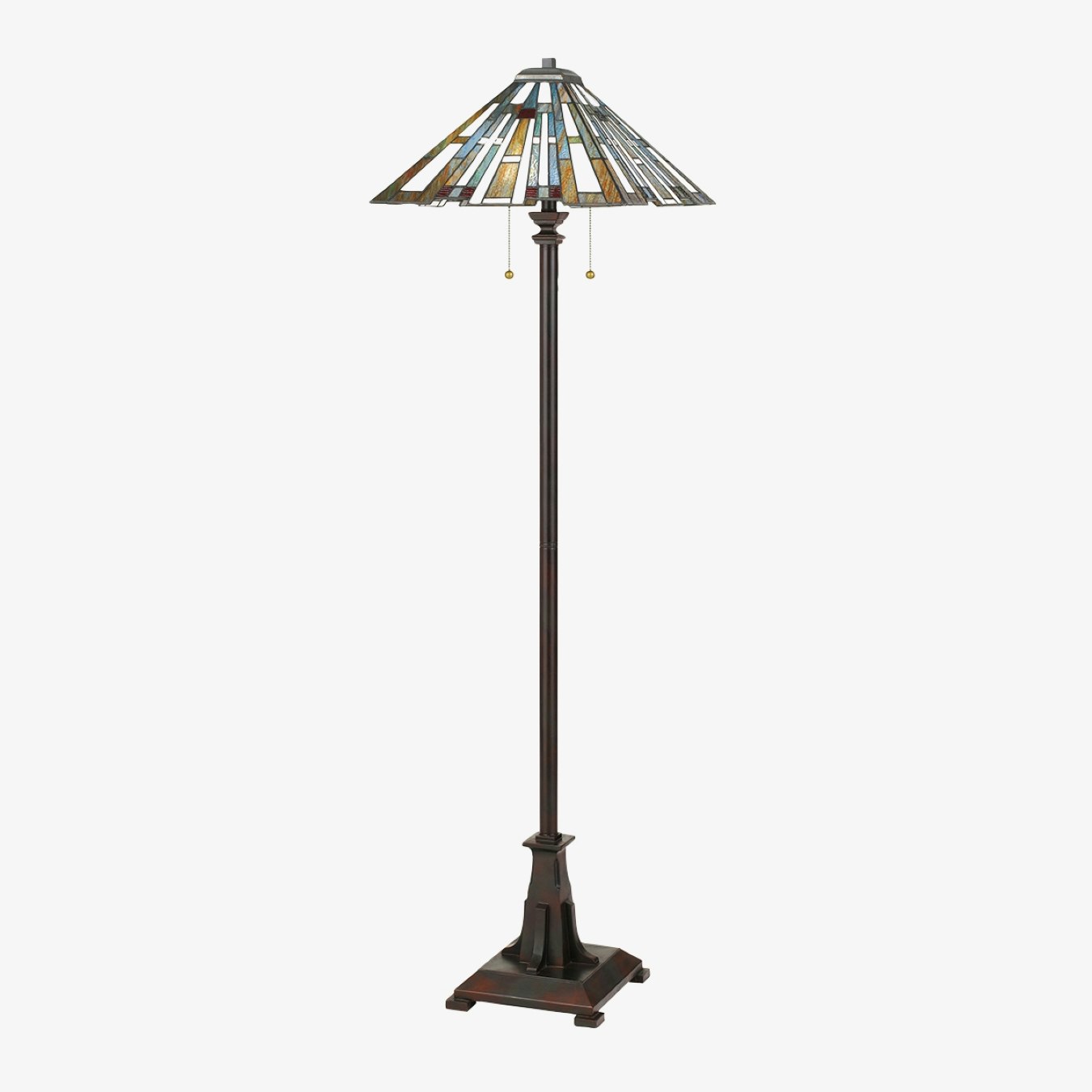 Maybeck 2 Light Floor Lamp - Valiant Bronze by Elstead Lighting