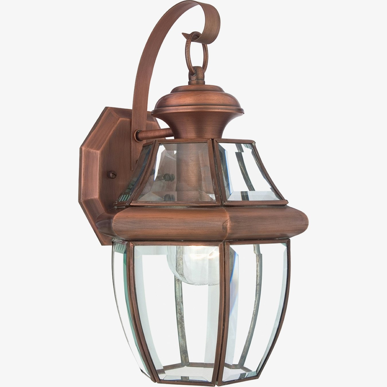 Newbury 1 Light Wall Lantern - Aged Copper by Elstead Lighting