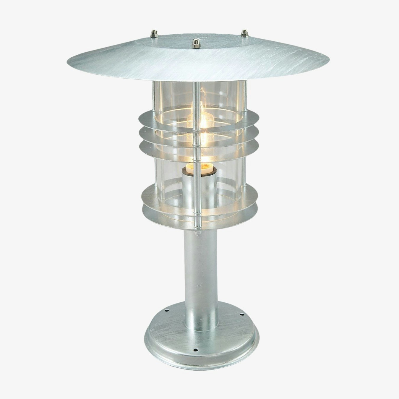 Stockholm 1-Light Pedestal - Galvanised by Elstead Lighting