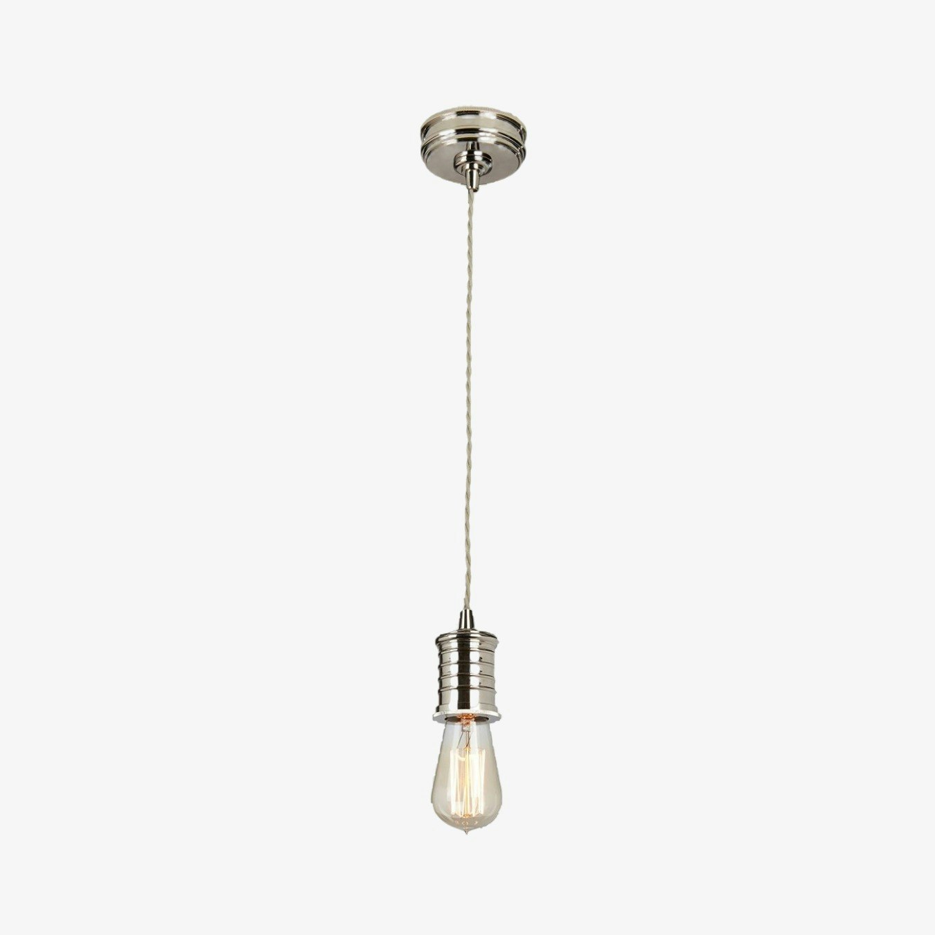 Douille 1-Light Pendant - Polished Nickel by Elstead Lighting