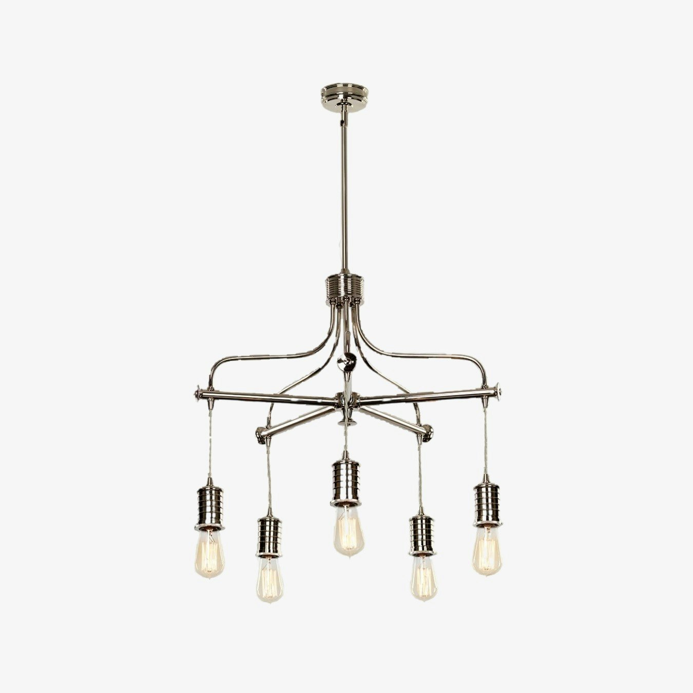Douille 5-Light Chandelier - Polished Nickel by Elstead Lighting