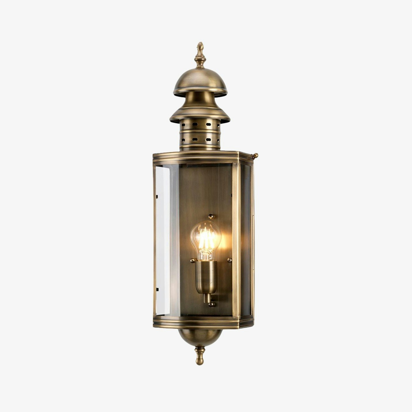 Downing Street Wall Lantern - Brass by Elstead Lighting