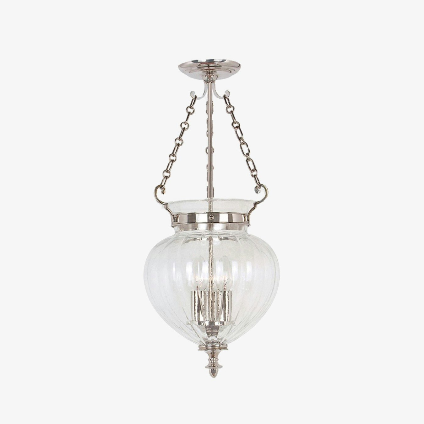 Finsbury Park Pendant - Polished Nickel by Elstead Lighting