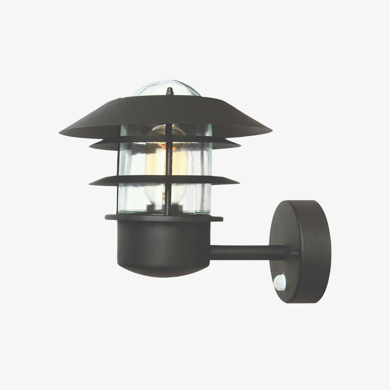 Helsingor 1-Light Pir Wall Lantern - Black by Elstead Lighting