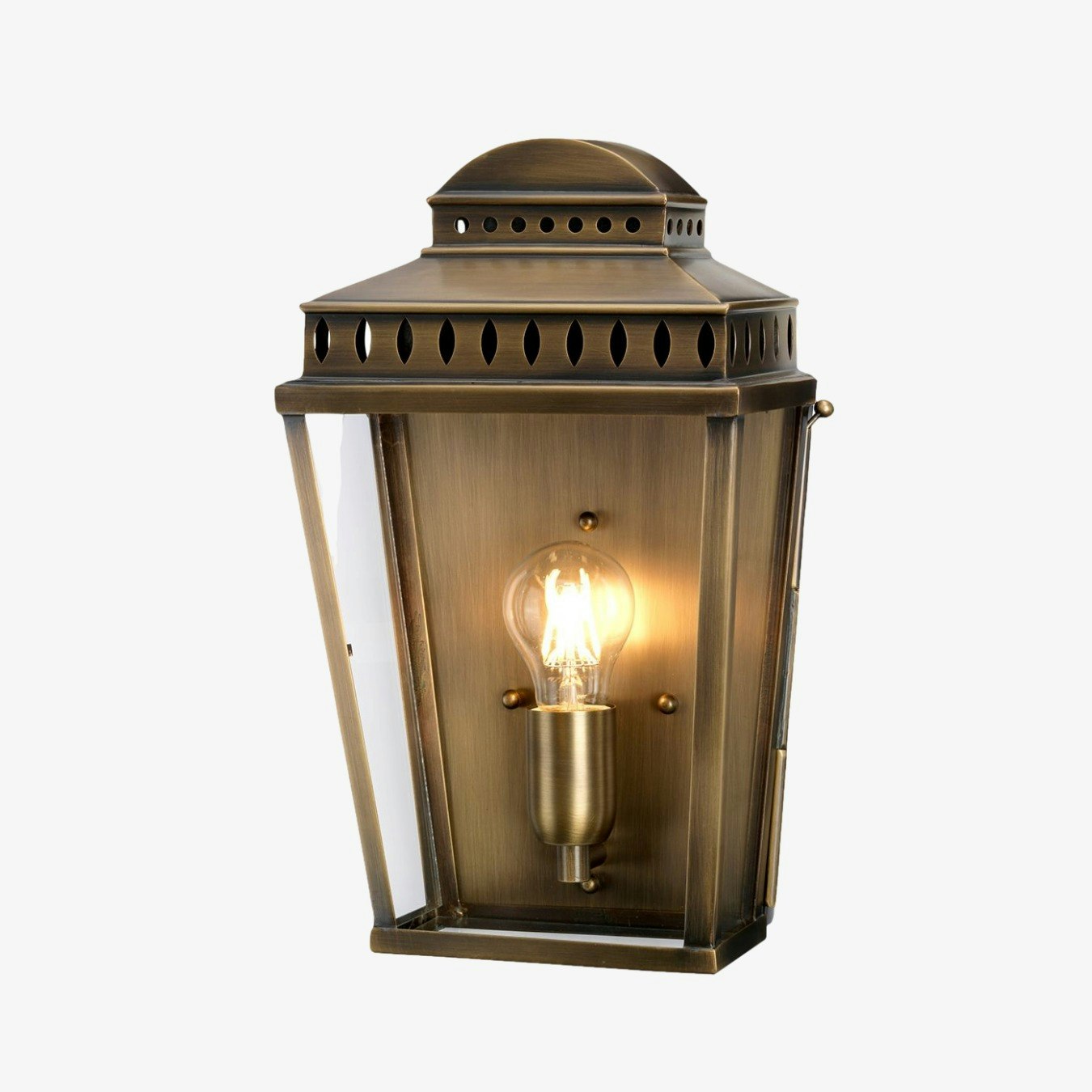 Mansion House 1-Light Wall Lantern - Brass by Elstead Lighting