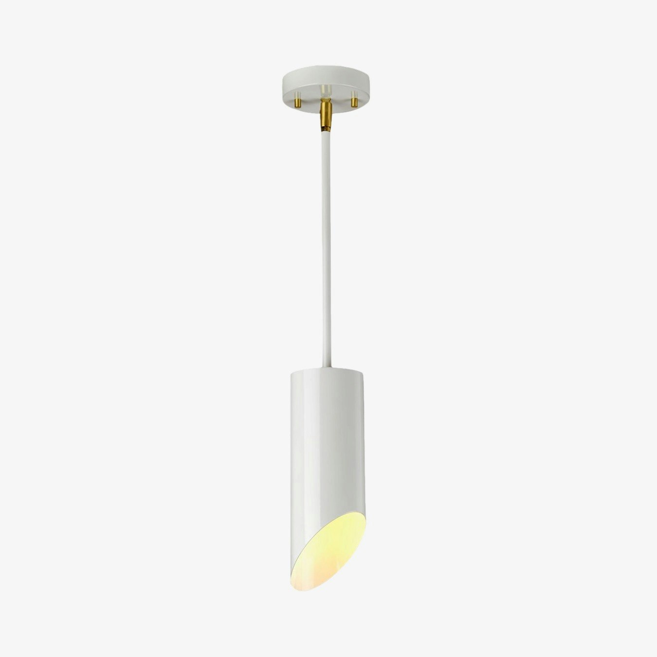Quinto 1-Light Pendant - White / Aged Brass by Elstead Lighting