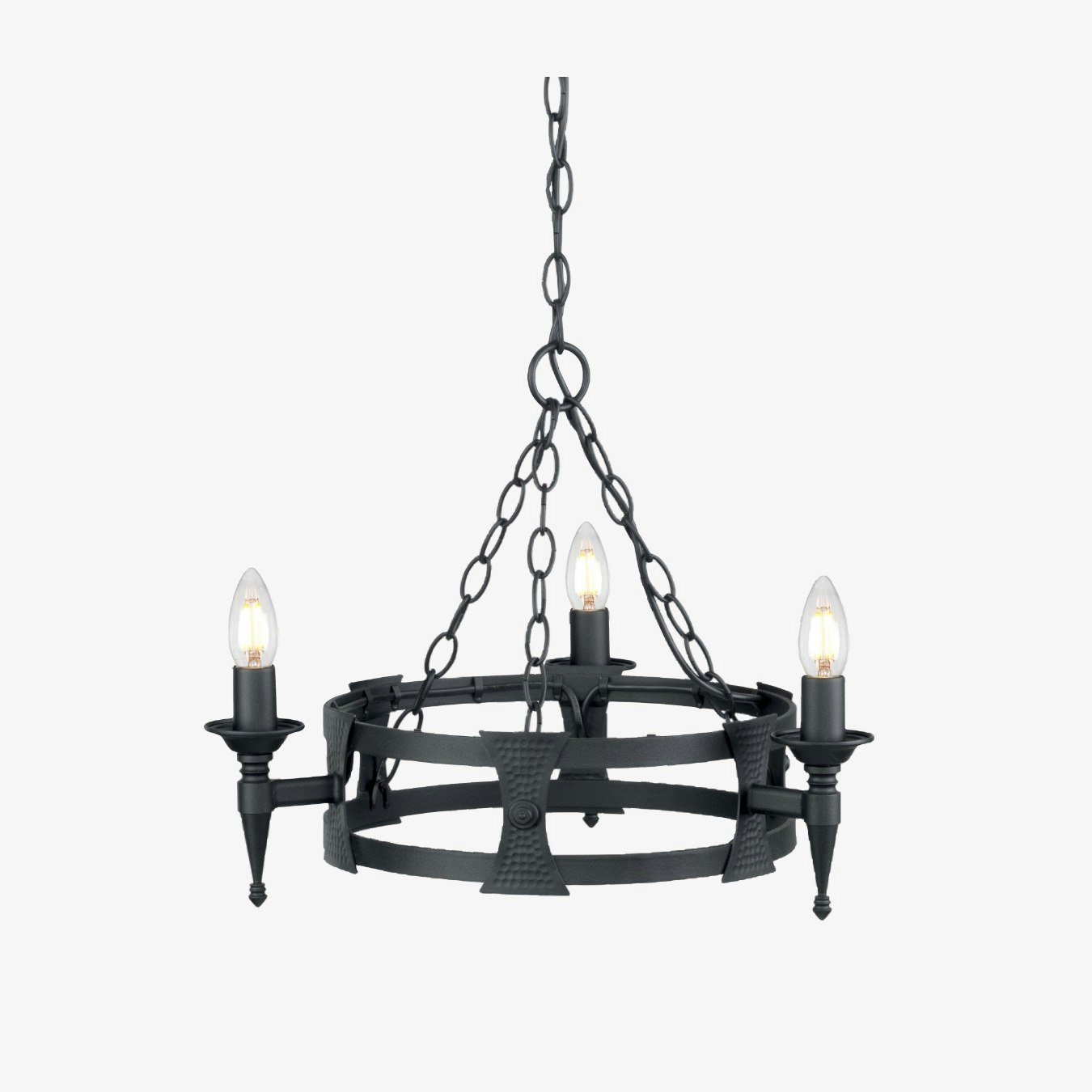 Saxon Chandelier - Black by Elstead Lighting