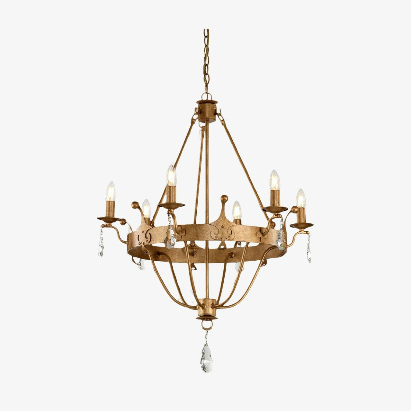 Windsor 6-Light Chandelier - Gold Patina by Elstead Lighting