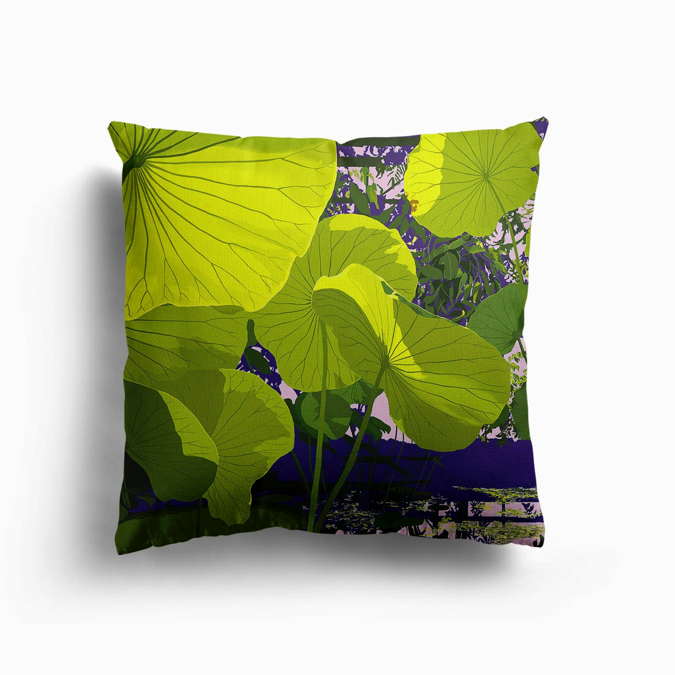 Sunlight Through Lotus Canvas Coussin