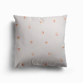 Small Daisies Pattern On White Canvas Cushion