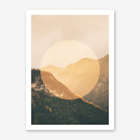 Landscapes Circular 2 Alps Art Print