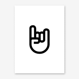 Hand Icon Art Print