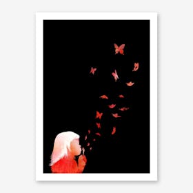 Blowing Butterflies Art Print