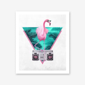 Miami Flamingo A3 Art Print