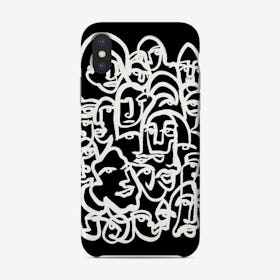 Face Merge Bw Phone Case