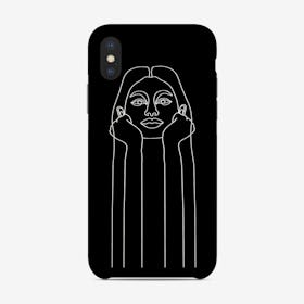 Curious Girl Bw Phone Case