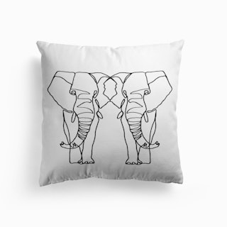 Elephant Lines Cushion