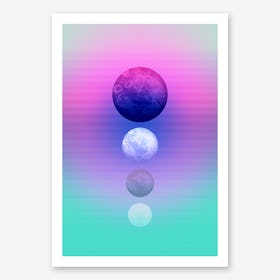 Moon Quartett Art Print