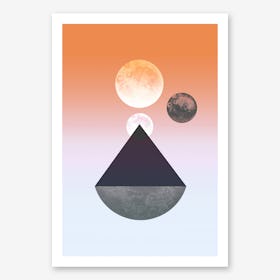 Moon Triangle Art Print