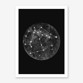Constellation Black Art Print