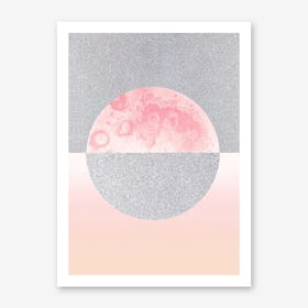 Glitter Moon Art Print