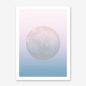Light Pastel Moon Art Print