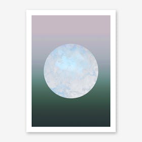Metallic Moon Gradient Art Print