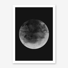 Moon Charcoal Art Print