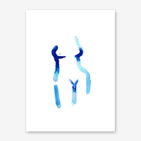 Blue Woman II Art Print