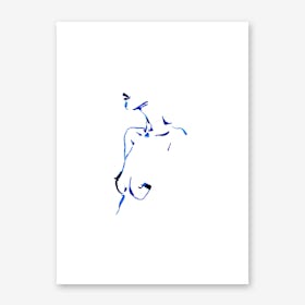 Blue Woman IV Art Print