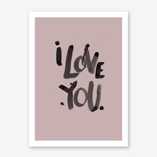 I Love You Blush Art Print