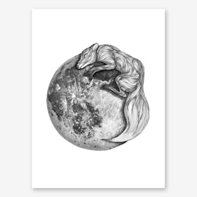 Moon Fox Art Print