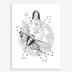 Moth To The Flame Art Print